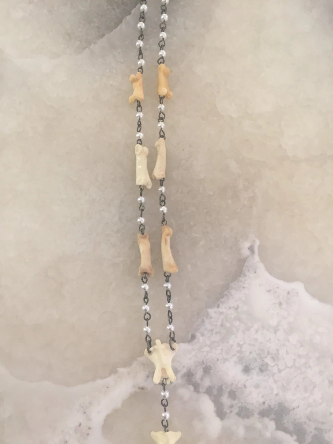 Authentic Bone and Pearl Rosary