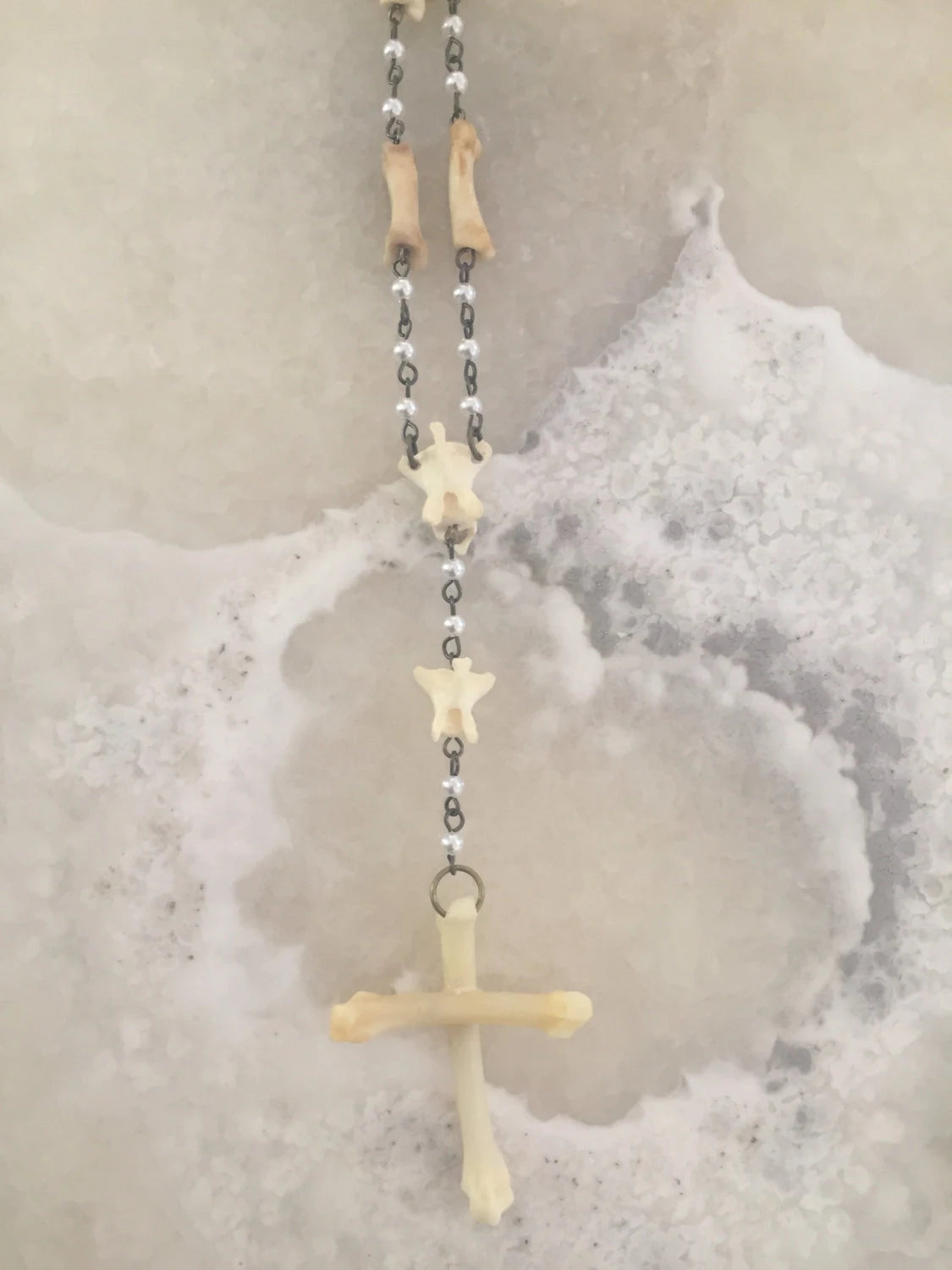 Authentic Bone and Pearl Rosary