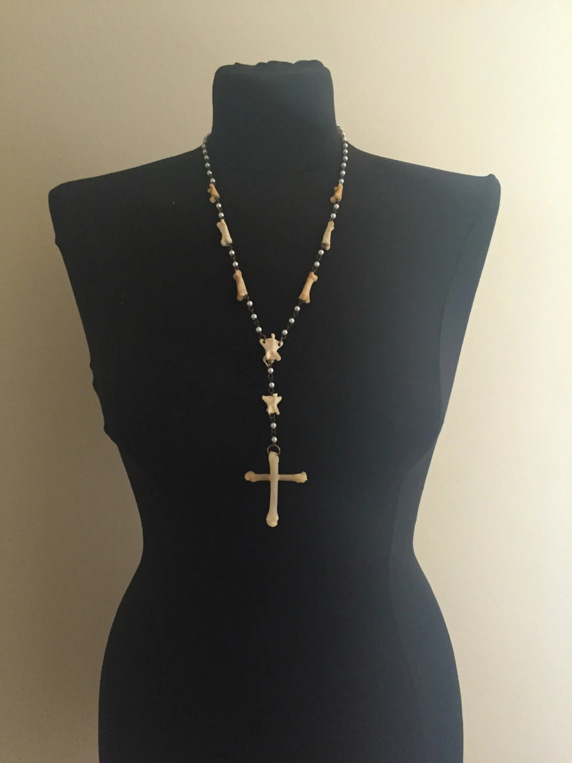 Authentic Bone and Pearl Rosary