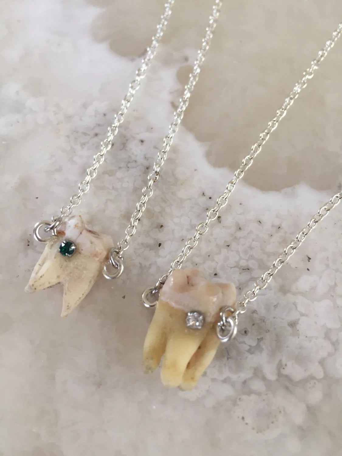 Crystal Cavity Sweet Tooth Necklace