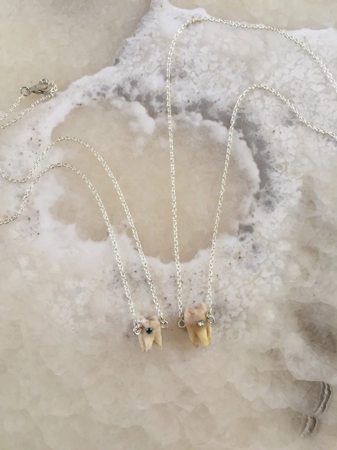 Crystal Cavity Sweet Tooth Necklace