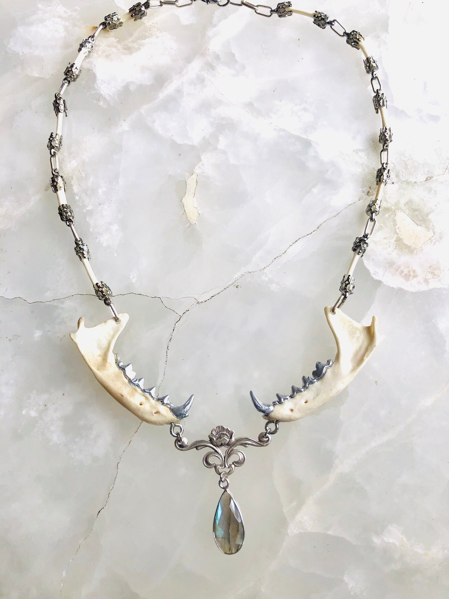 Mink Mandible Labradorite Necklace