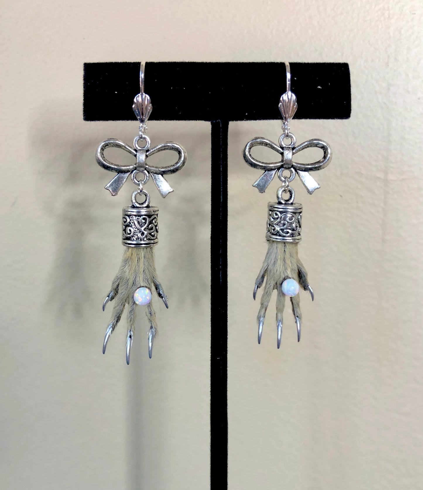 Genuine Opal Taxidermy Earrings