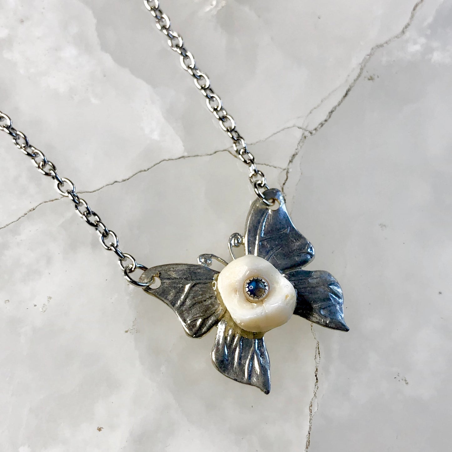 Butterfly Molar Stone Necklace