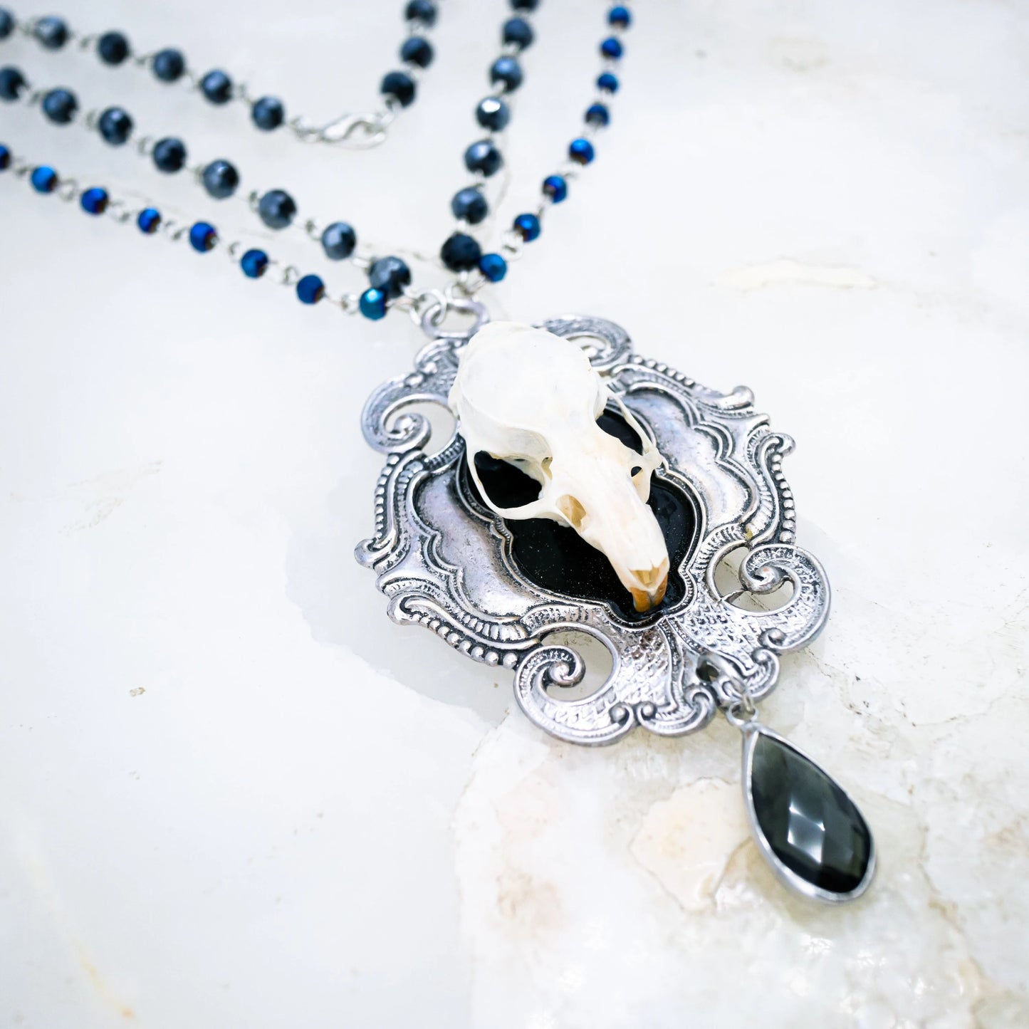 Draped Rat Skull Necklace
