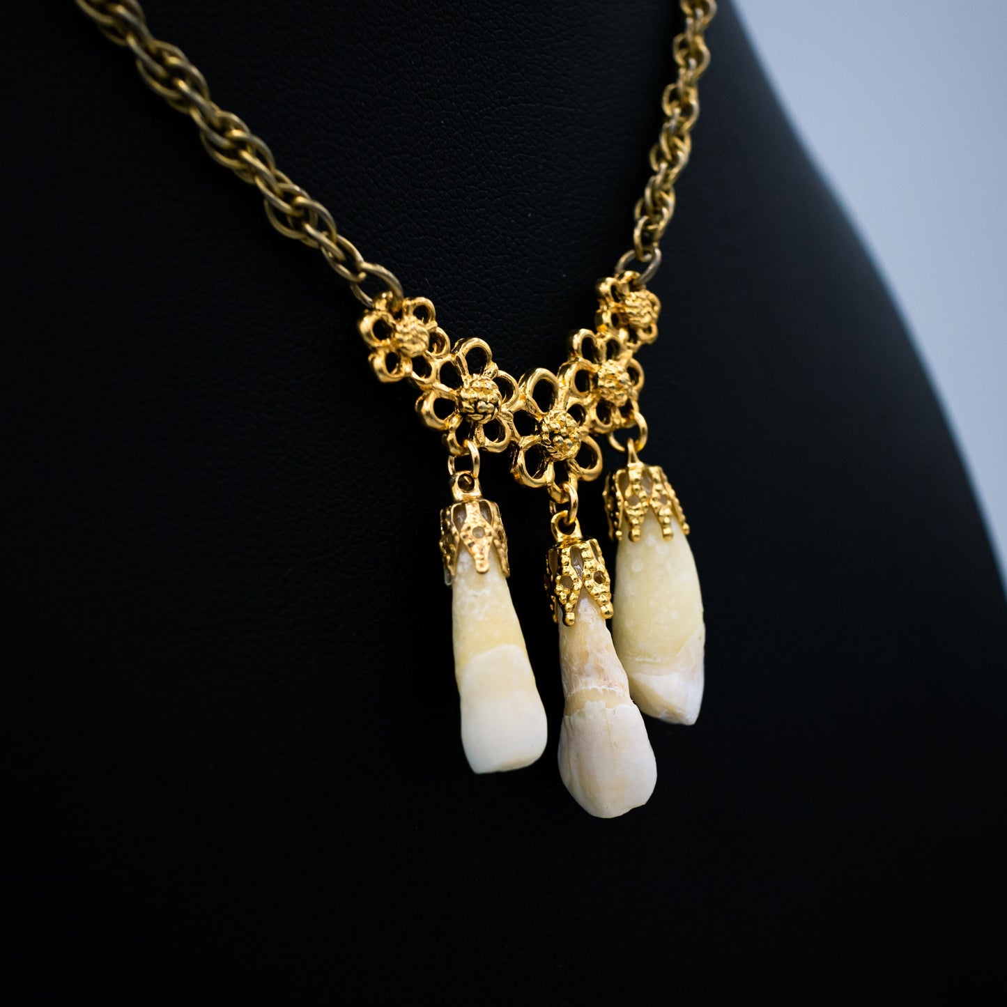 Mourning Human Incisor Necklace