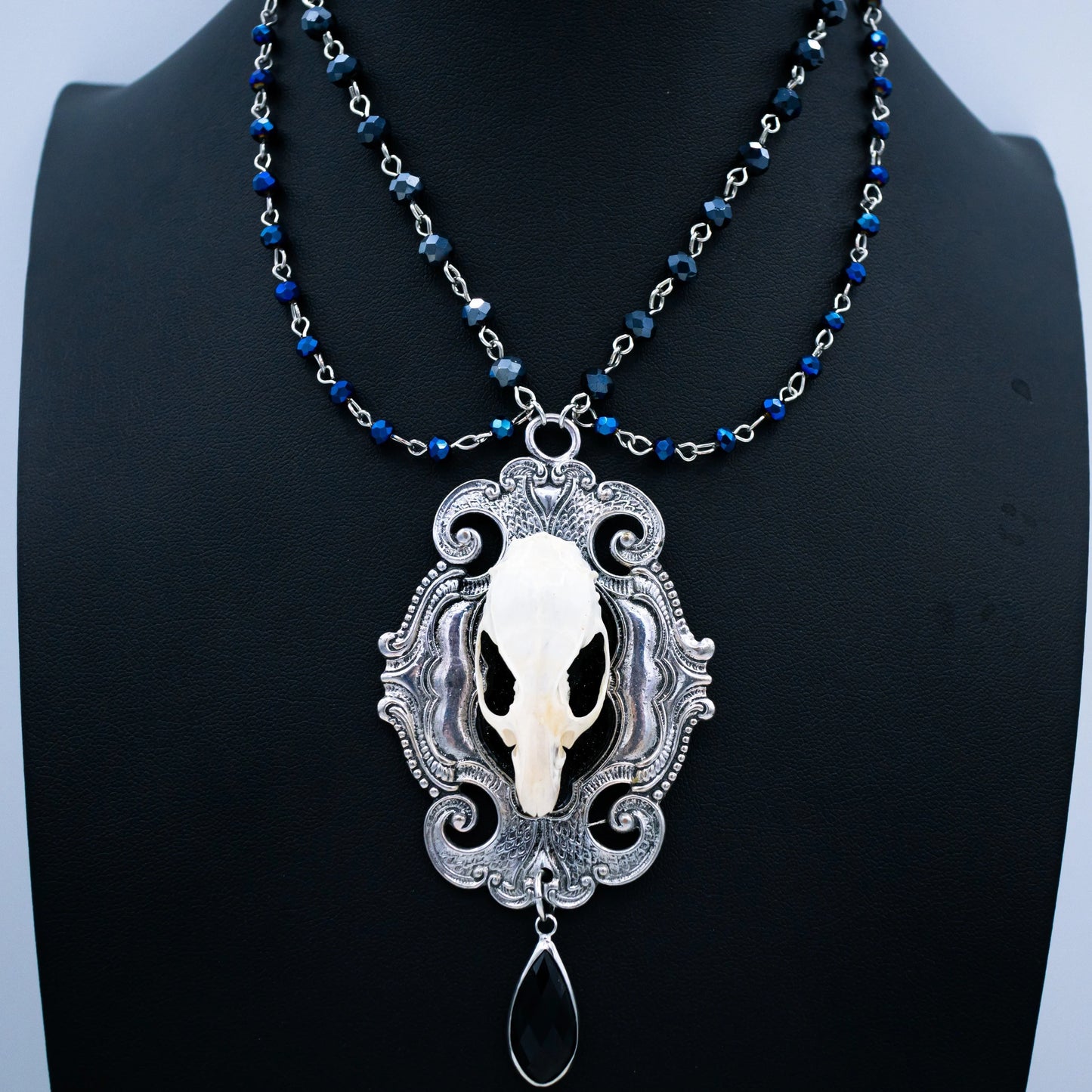 Draped Rat Skull Necklace
