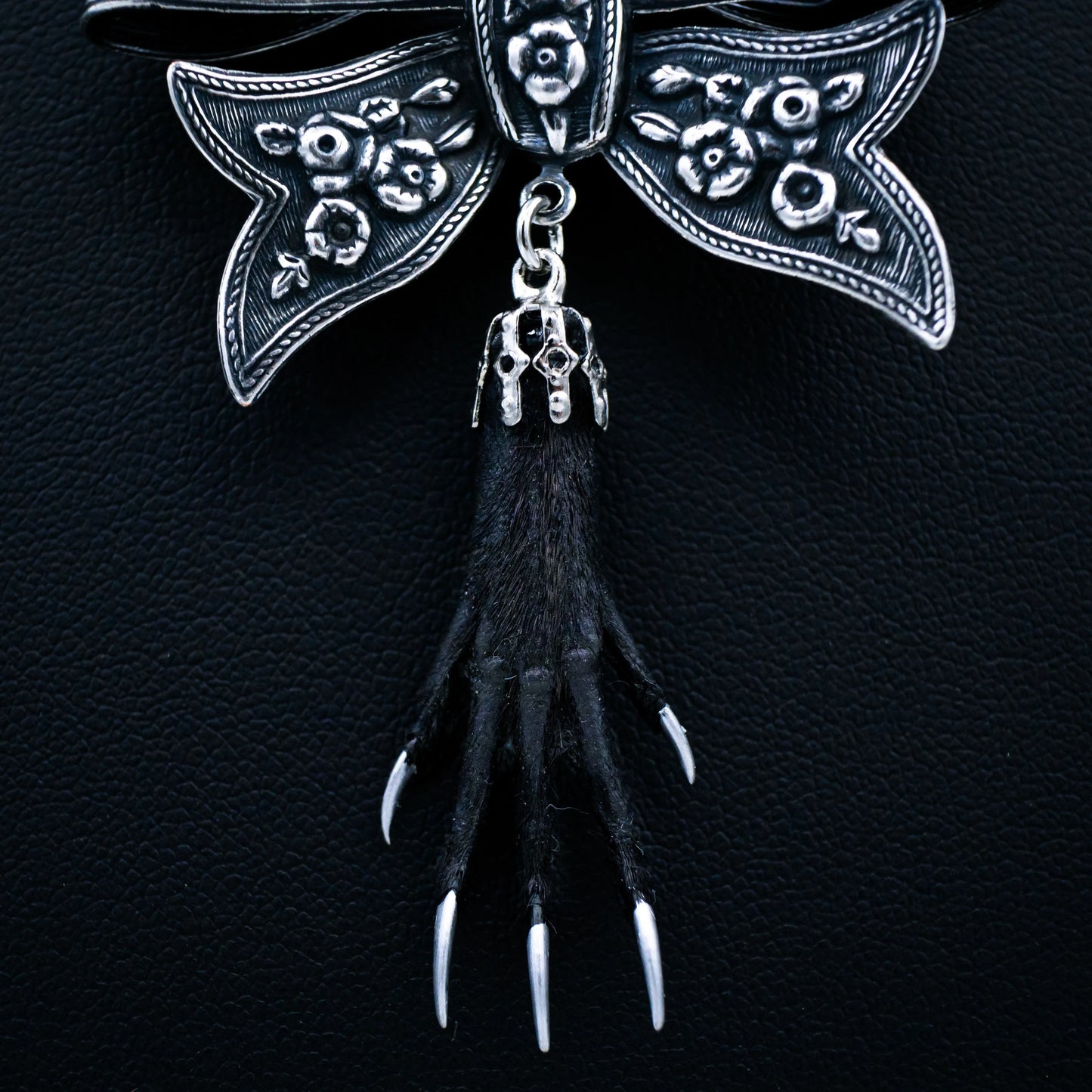 Adorned Bow & Taxidermy Necklace