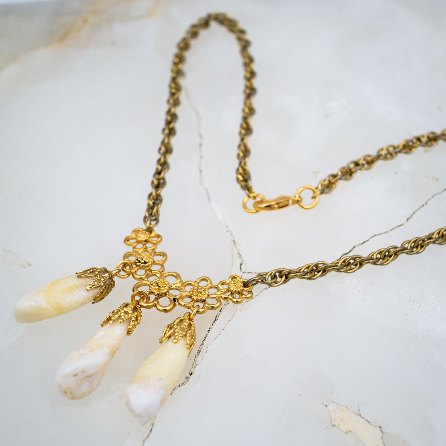 Mourning Human Incisor Necklace