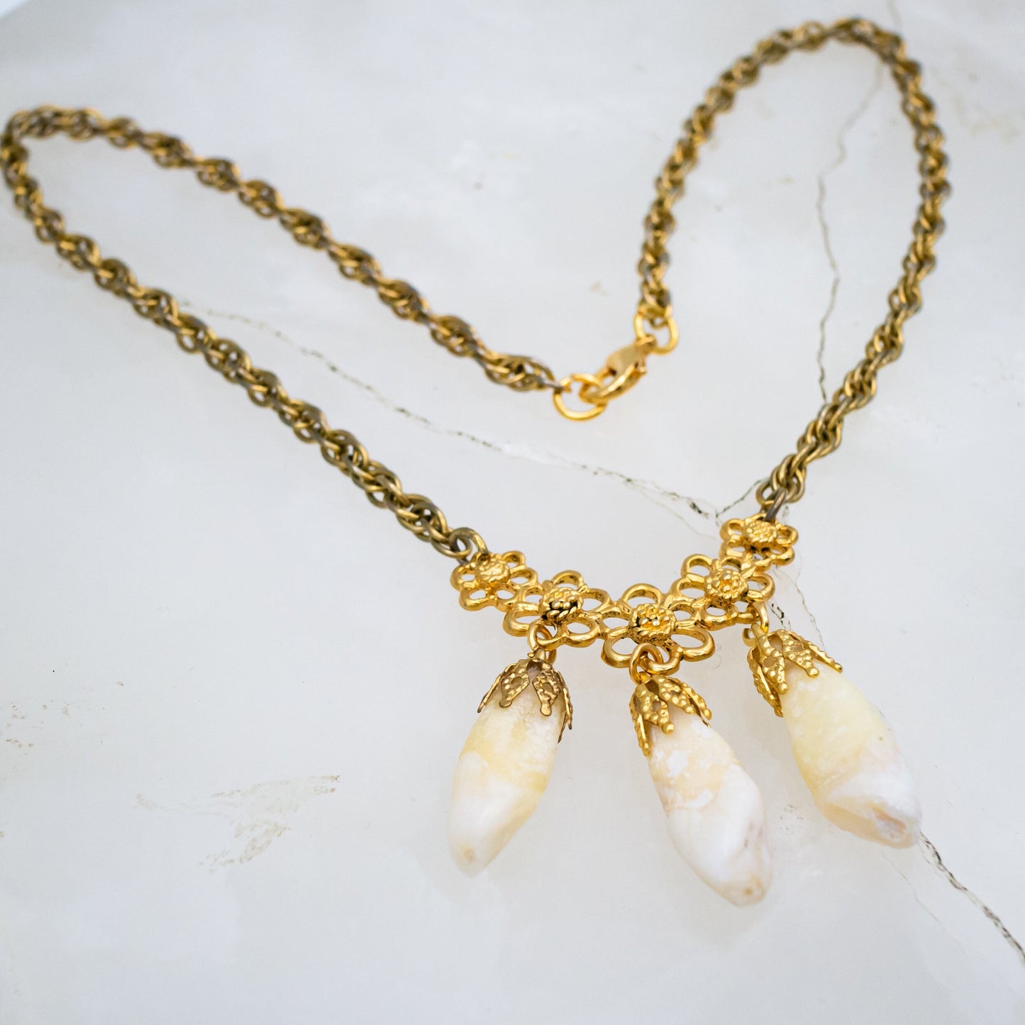 Mourning Human Incisor Necklace