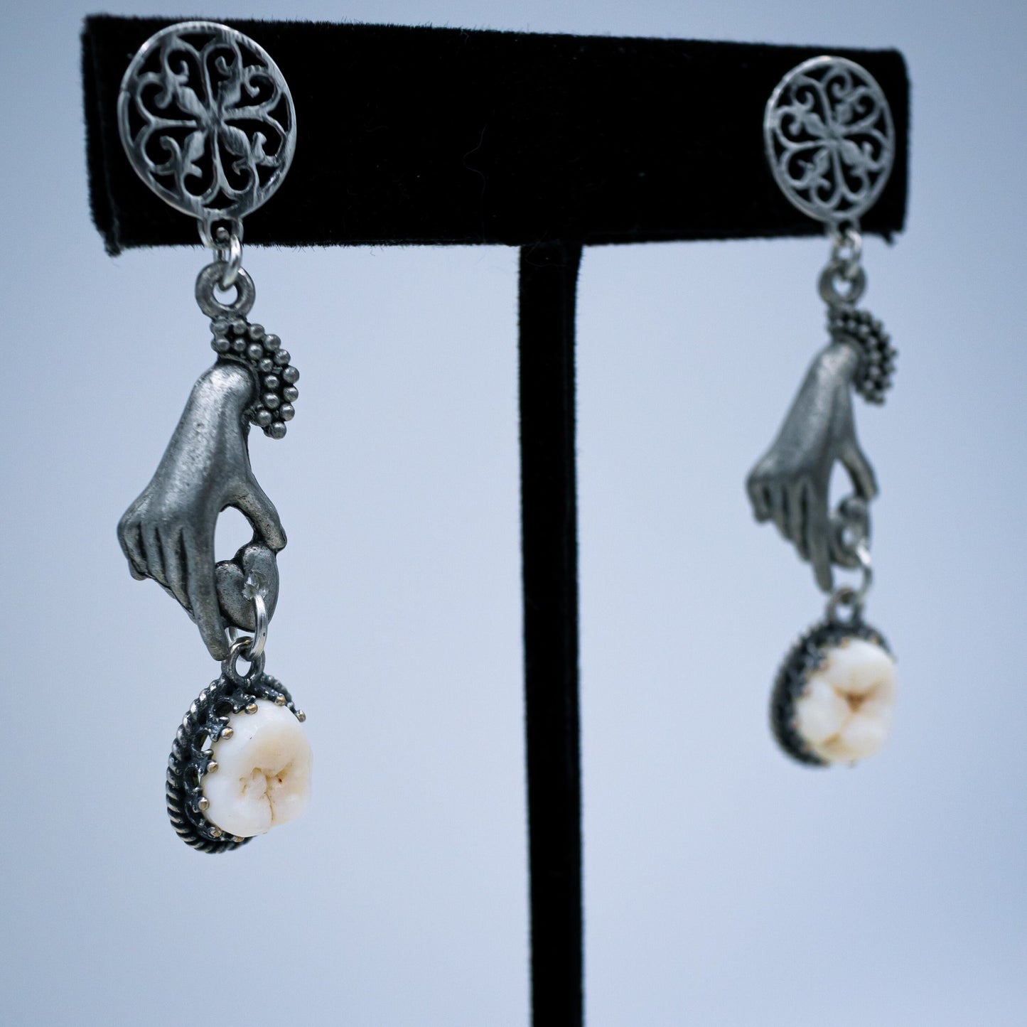 Victorian Human Molar Earrings