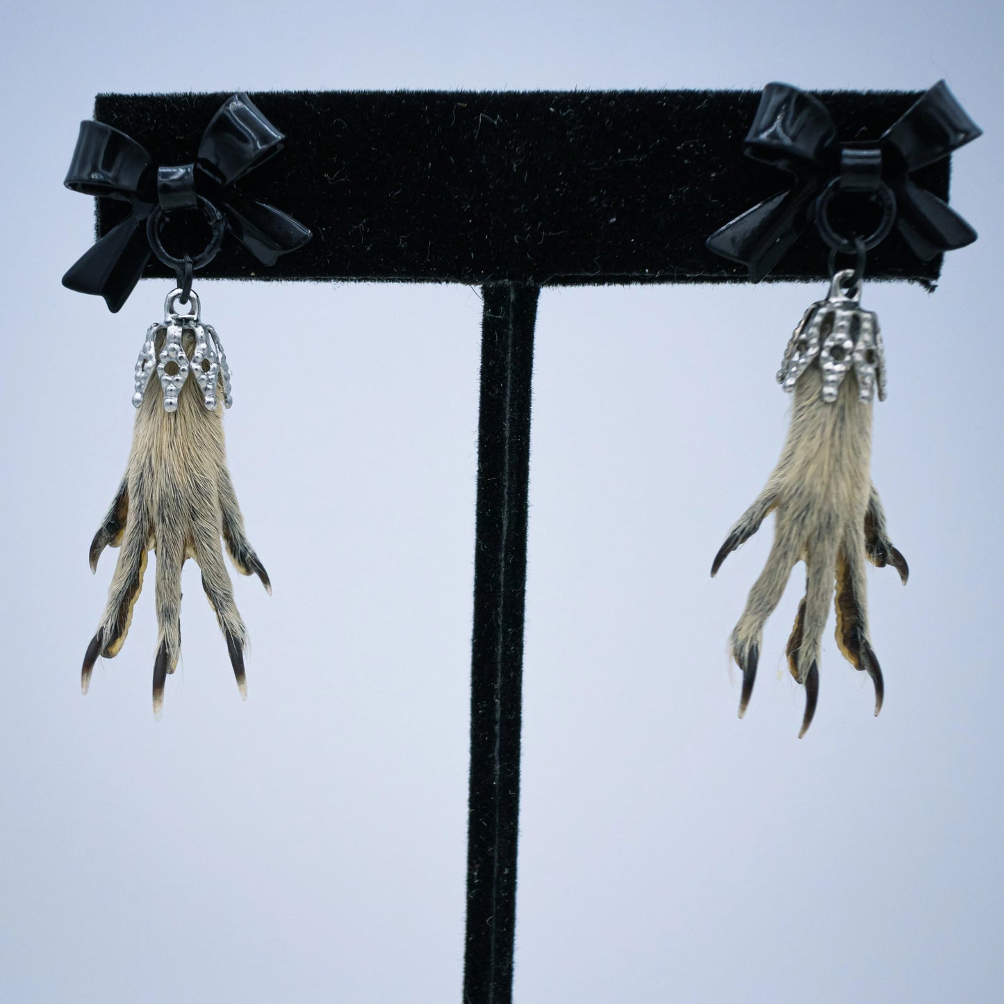 Adorned Gothic Paw Earrings