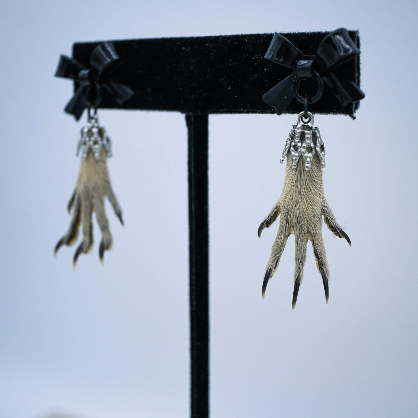 Adorned Gothic Paw Earrings