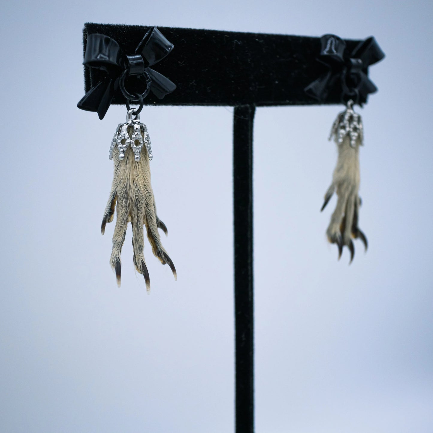 Adorned Gothic Paw Earrings
