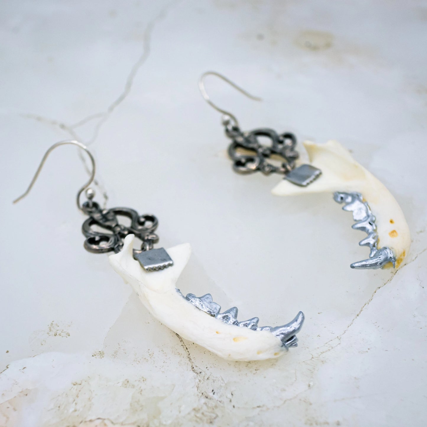Dearly Departed Mink Jaw Earrings