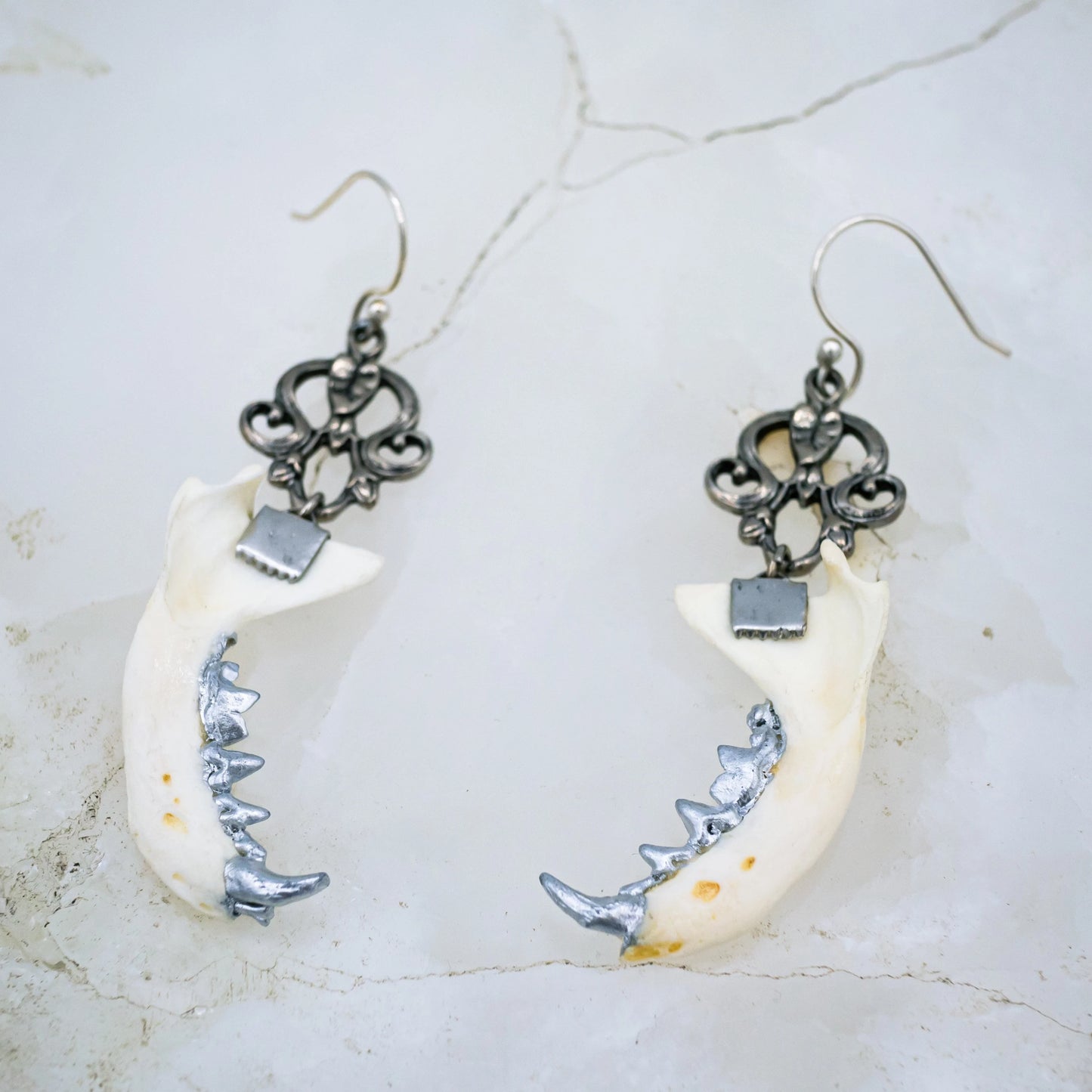 Dearly Departed Mink Jaw Earrings