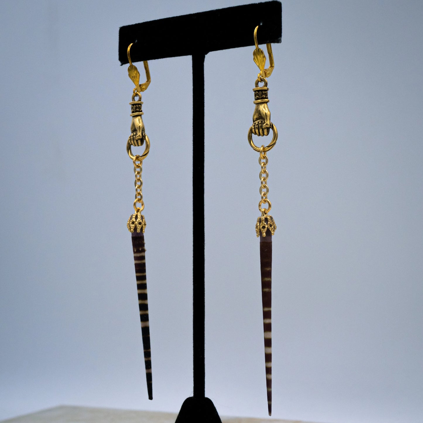 Mourning Sea Urchin Earrings