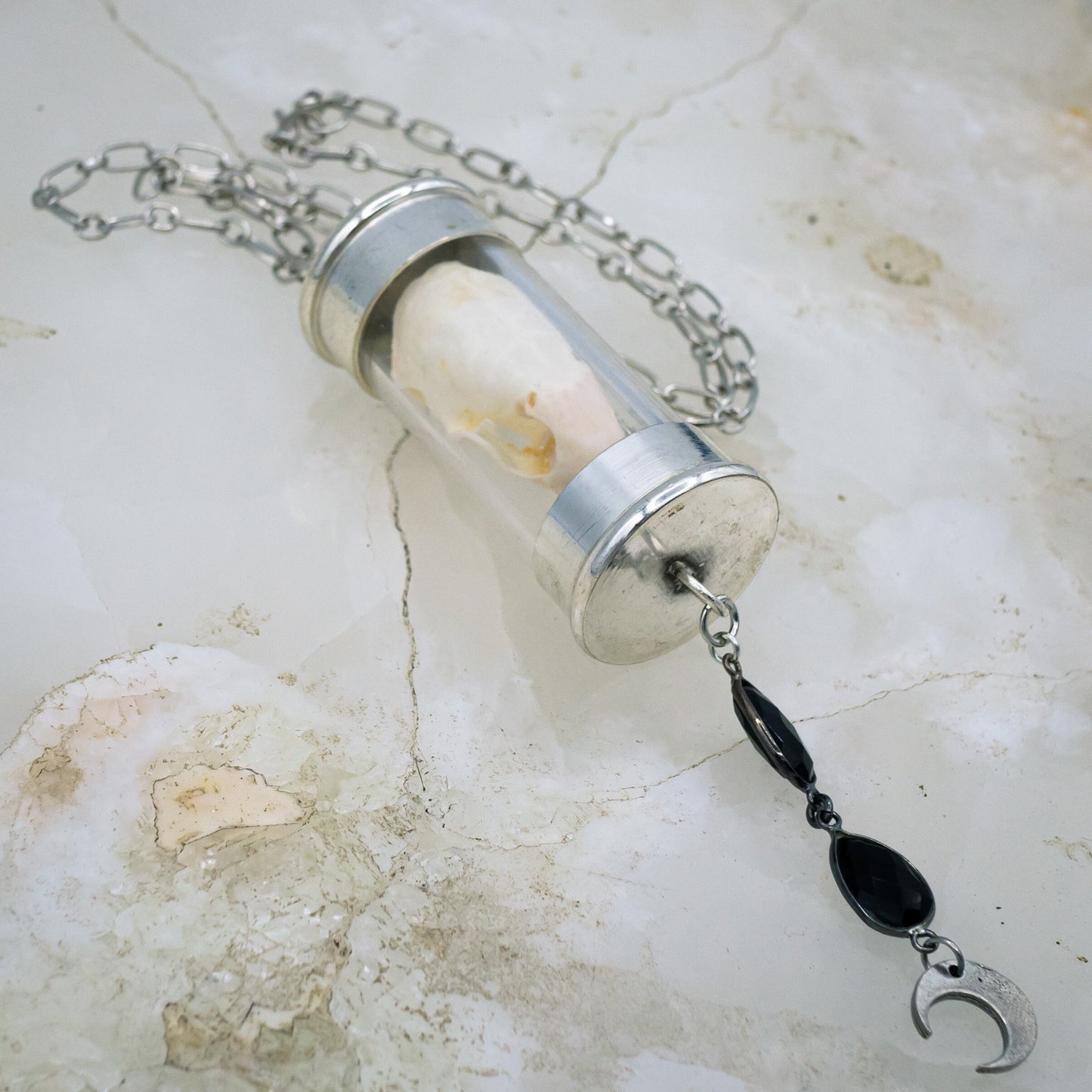 Weasel Skull Ossuary Necklace