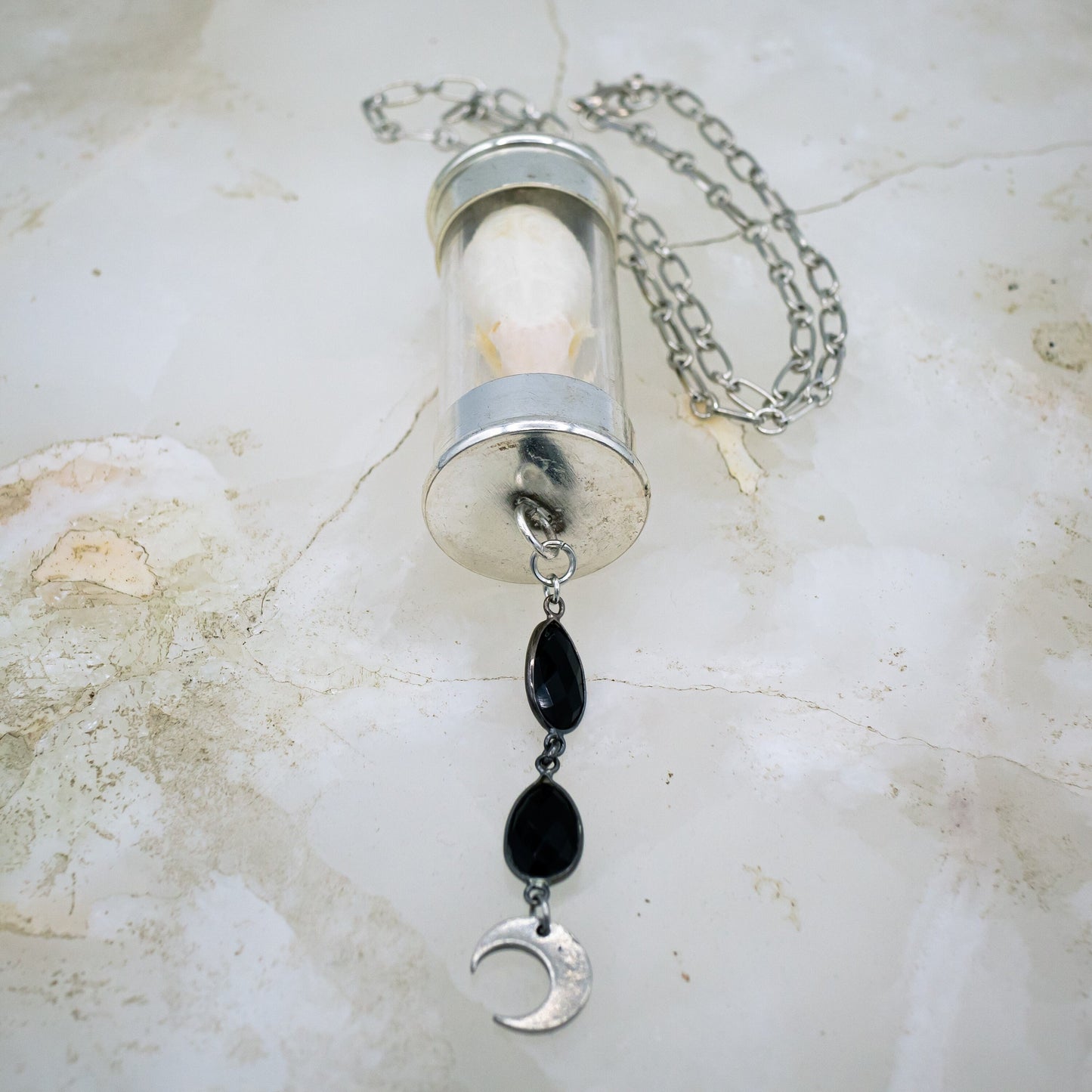 Weasel Skull Ossuary Necklace
