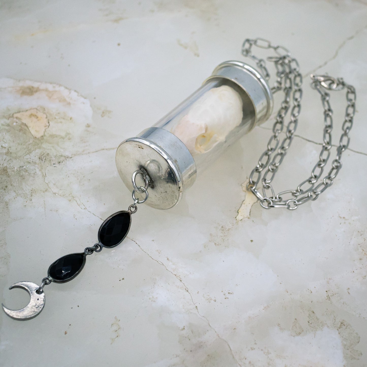 Weasel Skull Ossuary Necklace