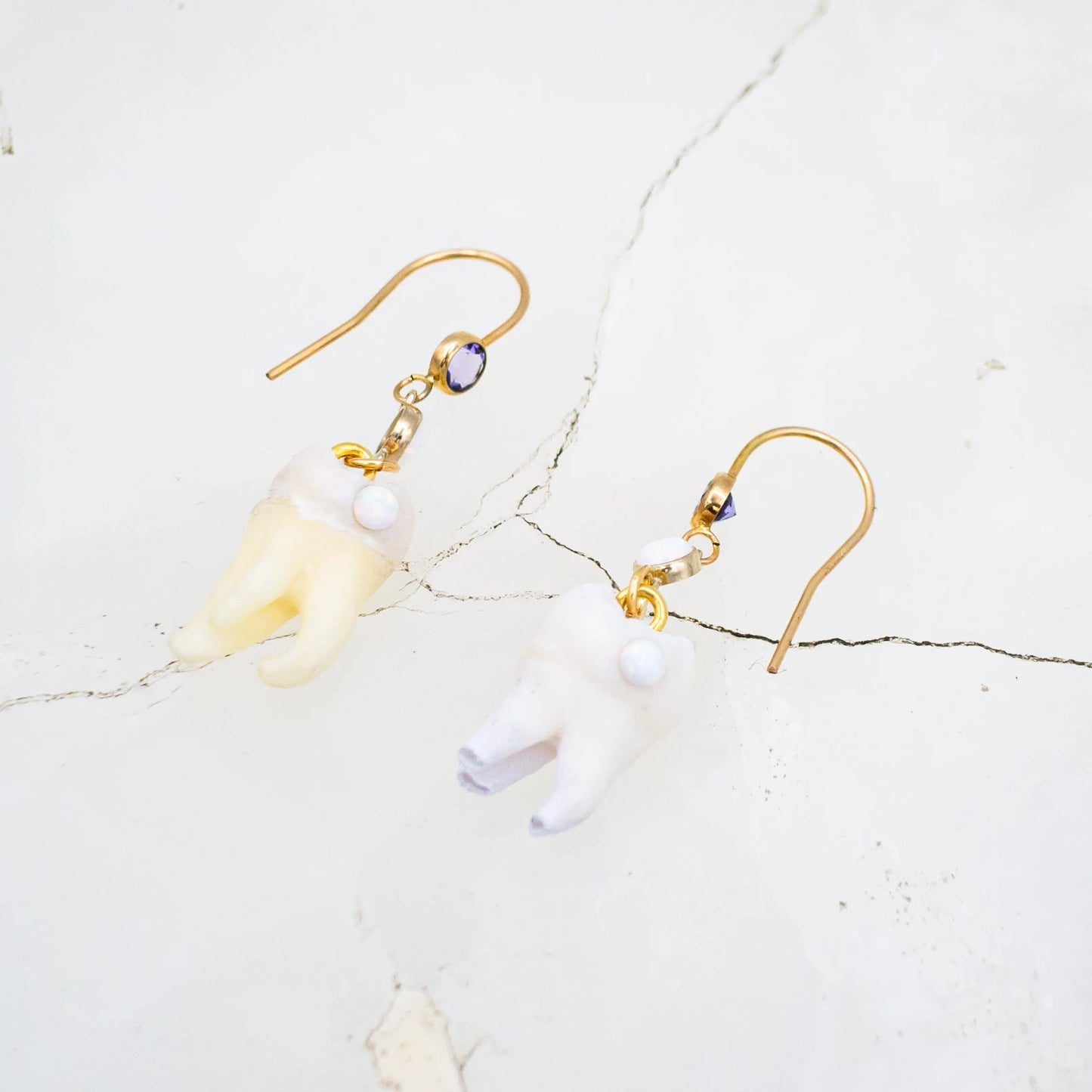 Tooth Fairy's Opal Molar Earrings