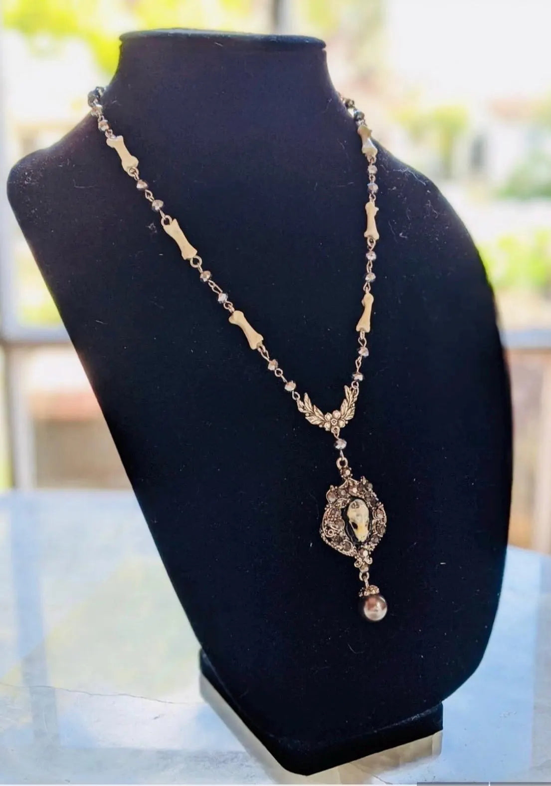 Skull Victorian Bone Necklace