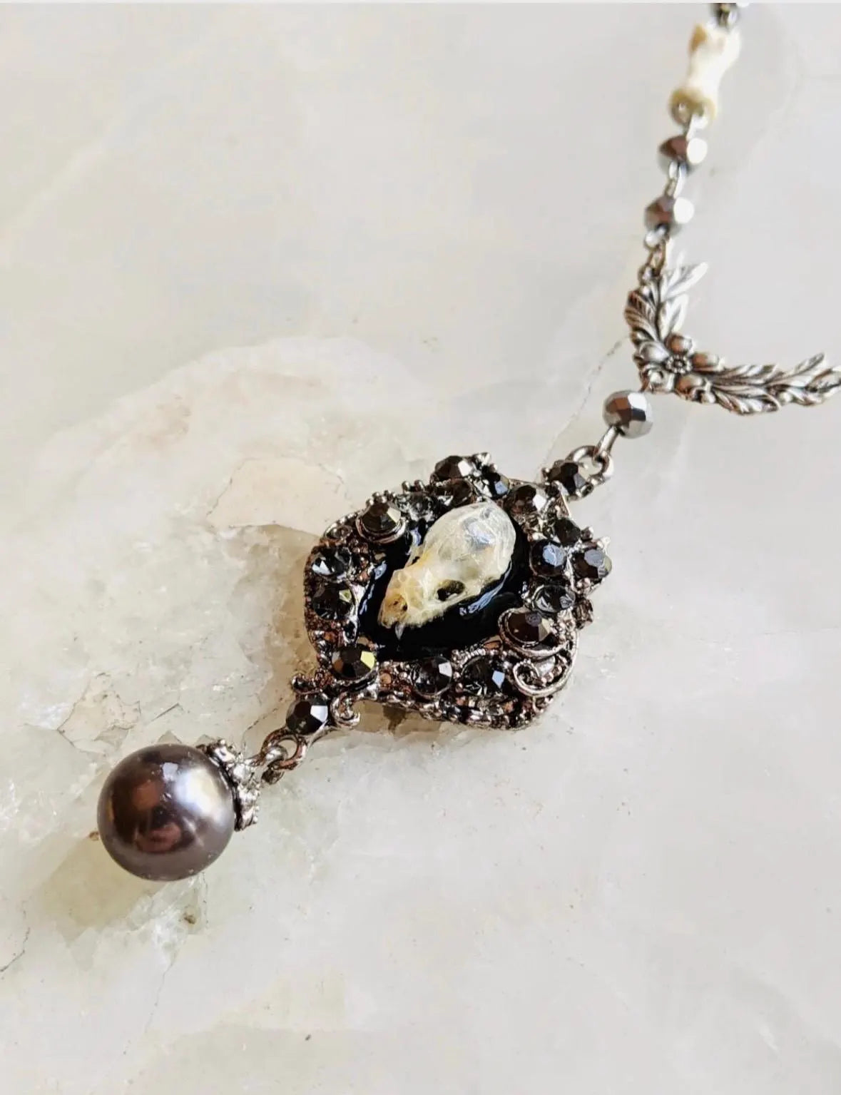 Skull Victorian Bone Necklace