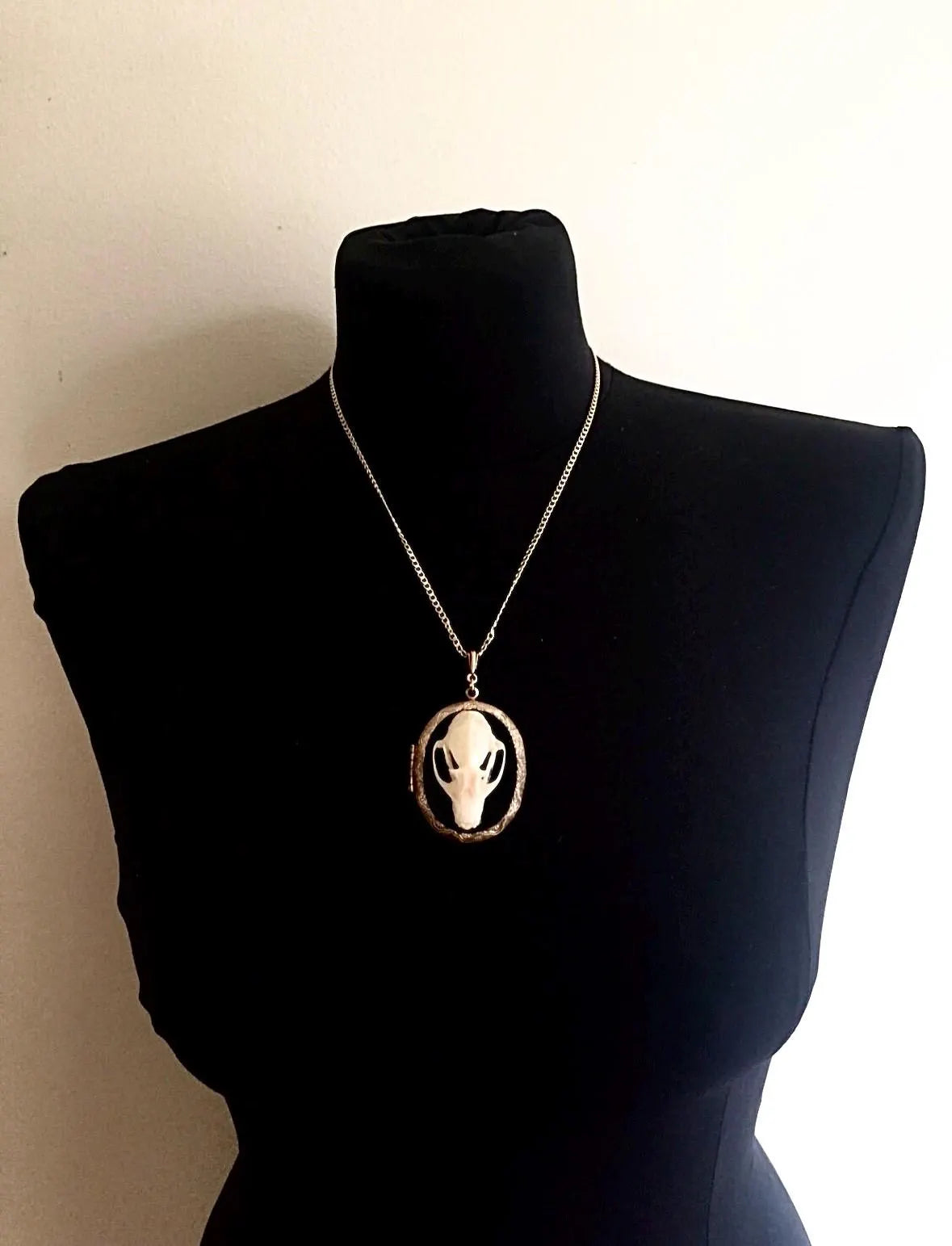 Mourning Bat Skull Locket