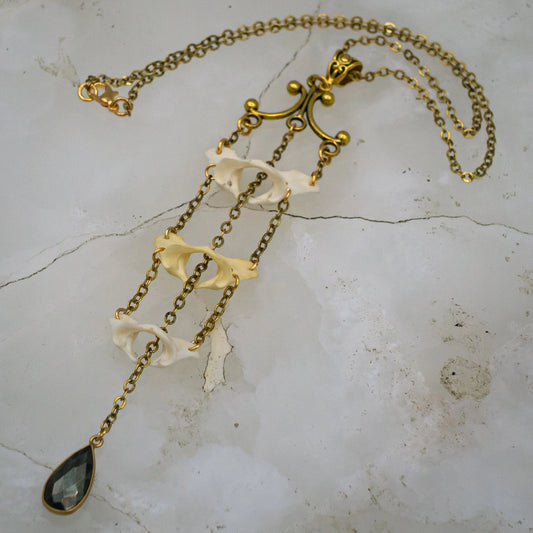 Atlas Bone and Pyrite Necklace