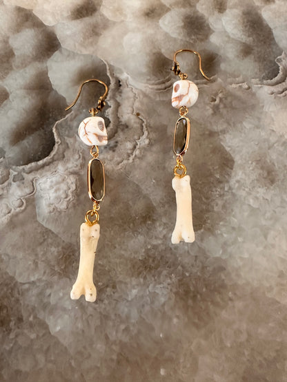 Bone and Skull Earrings
