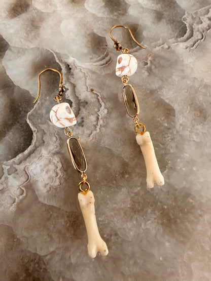 Bone and Skull Earrings