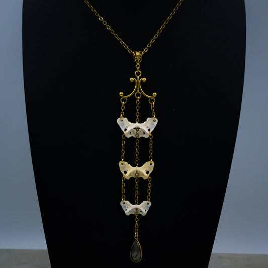 Atlas Bone and Pyrite Necklace