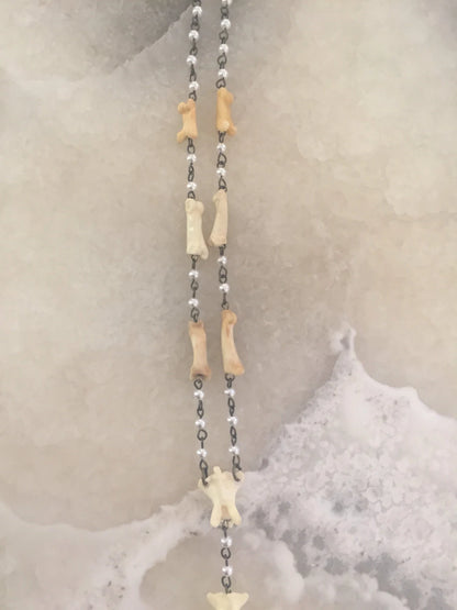 Authentic Bone and Pearl Rosary