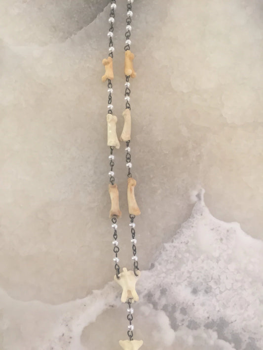 Authentic Bone and Pearl Rosary