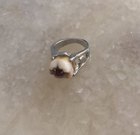 Queen of Hearts Human Tooth Ring