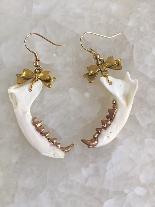 Victorian Bow and Jawbone Earrings