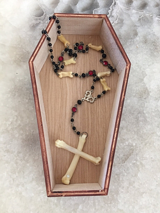 Gothic Bone and Bead Rosary