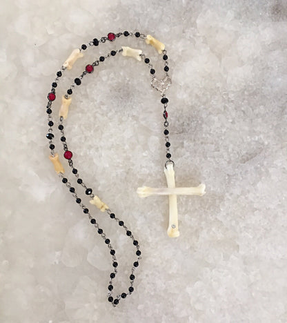 Gothic Bone and Bead Rosary