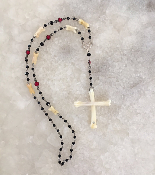 Gothic Bone and Bead Rosary