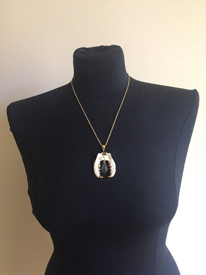 Labradorite Biting Mandible Necklace