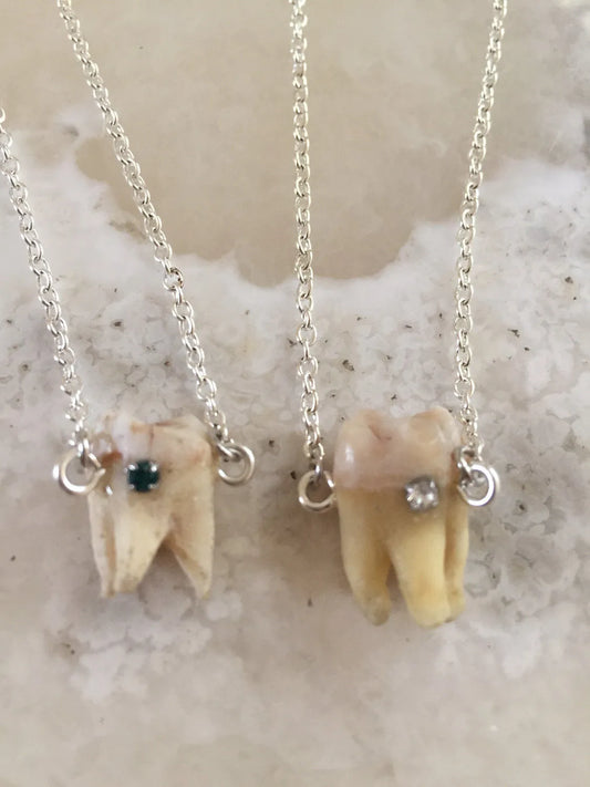 Crystal Cavity Sweet Tooth Necklace