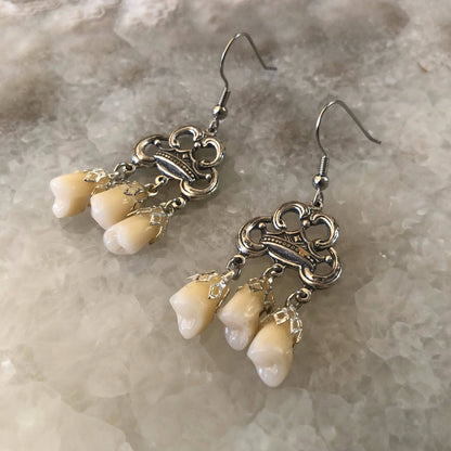 Royal Tooth Fairy Dangle Earrings