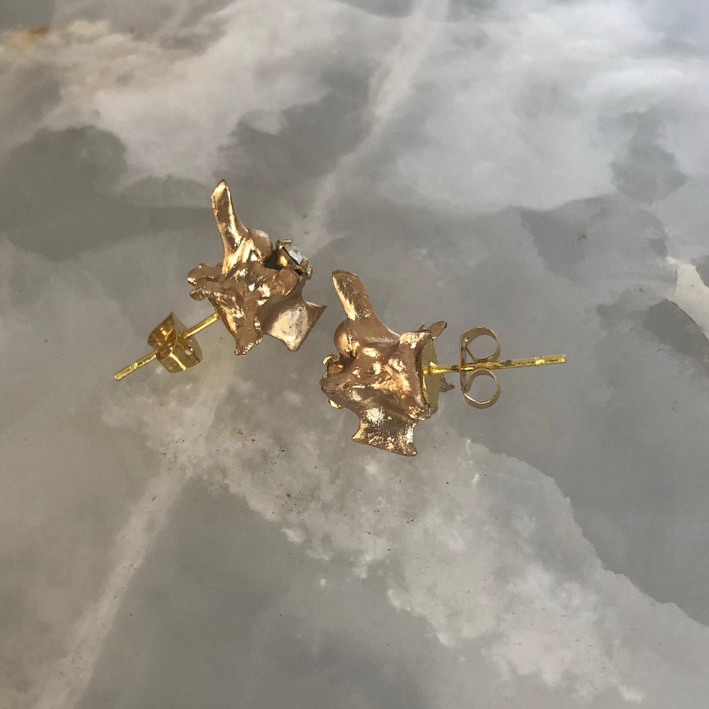 Vertebrae Crystal Stud Earrings