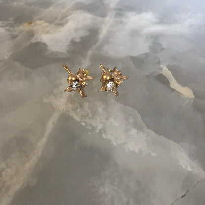 Vertebrae Crystal Stud Earrings