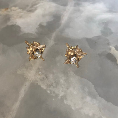 Vertebrae Crystal Stud Earrings