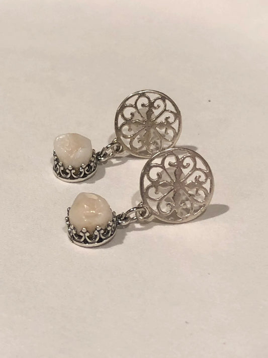 Memento Mori Ornate Molar Earrings