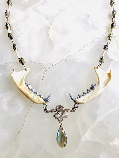 Mink Mandible Labradorite Necklace