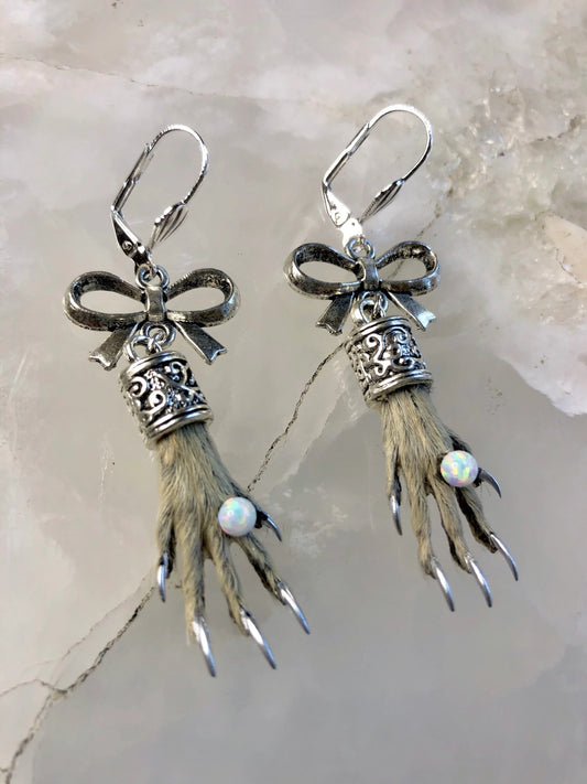 Genuine Opal Taxidermy Earrings