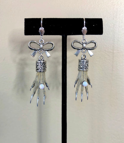 Genuine Opal Taxidermy Earrings