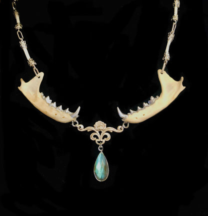 Mink Mandible Labradorite Necklace